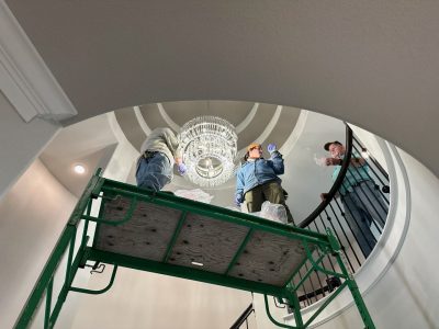 buz lighting chandelier installation